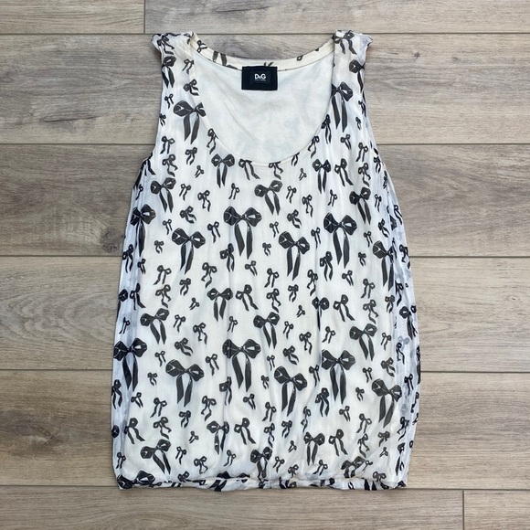 Dolce‎ & Gabbana Mesh Bow Blouse - Picture 1 of 16